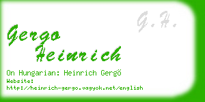 gergo heinrich business card